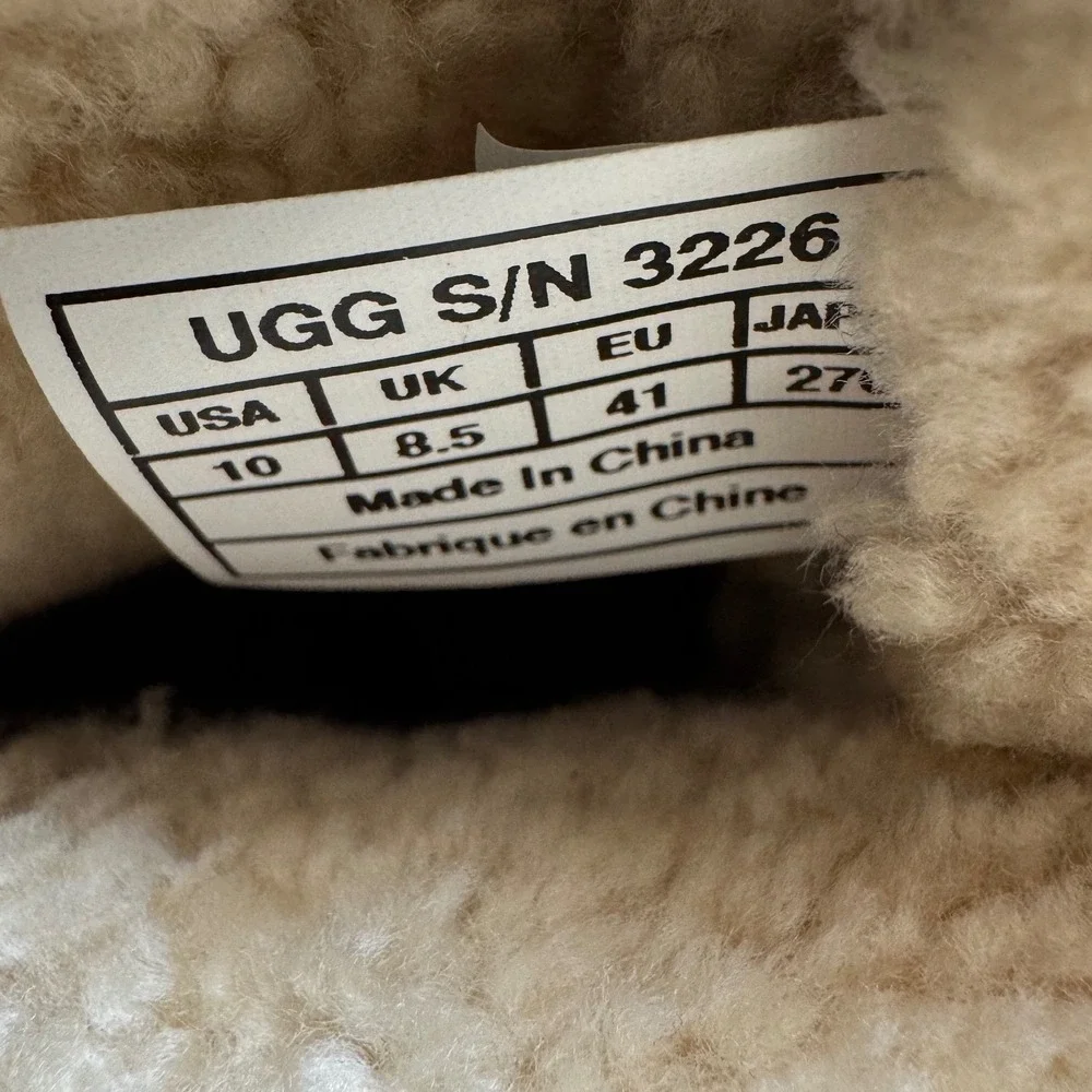 UGG Australia Adirondack Tall Plaid Snow Boots Brown Leather Sheepskin   10